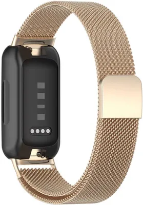 Image de Go Go Gadget – Bracelet pour montre connectée – Compatible avec Fitbit Inspire 3 – Fermeture magnétique – Couleur champagne