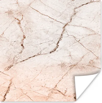 Produktbild von MuchoWow® Poster Roségold - Marmor - Stein - Design 75x75 cm - Wand Dekoration