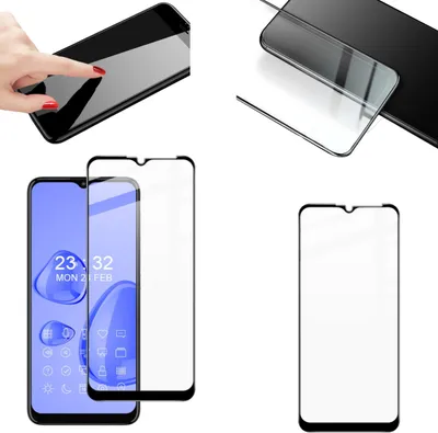 Produktbild von Für Motorola Moto E20 3D Premium 0,3 mm H9 Hart Glas Schwarz Folie Schutz Hülle Neu
