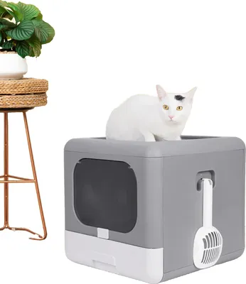 Immagine prodotto di Lettiera per gatti, Design pieghevole, Facile accessibilità, GRIGIO