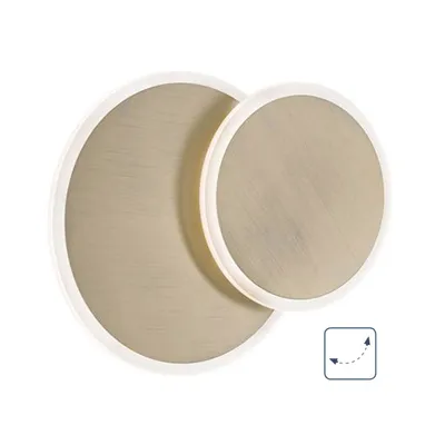 Produktbild von Wofi Wandleuchte Sutter 2-flammig, Goldfarbig, H: 6.5 cm x B: 25 cm x L: 25 cm