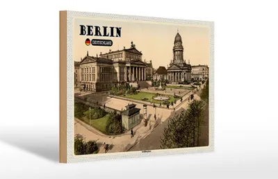 Produktbild von Holzschild Städte Berlin Schillerplatz Architektur 30x20cm
