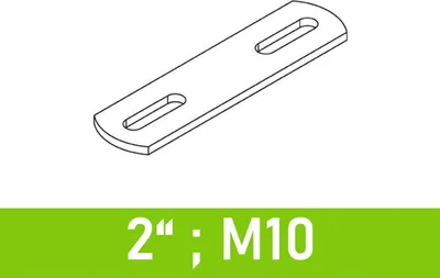 Produktbild von Steg für Bügelschrauben 2" (60,3 mm) - M10