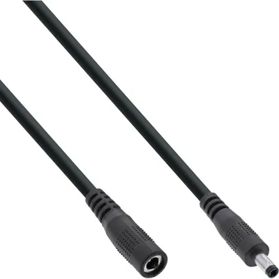Zdjęcie produktu dla Przedłużacz InLine® DC, wtyk/gniazdo DC 4,0x1,7 mm, AWG 18, czarny 5m