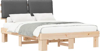 Obrázek produktu pro Rám postele s čalouněným čelem s čelo Tmavě šedá 135 x 190 cm