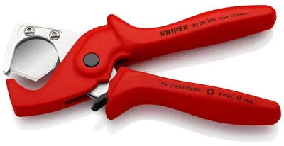 Obrázok produktu pre Knipex rezačka na hadice/ochranné rúrky PLASTICUT 185x70x25mm rezací výkon priemer 25mm, 1 ks.