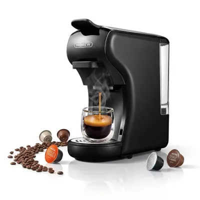 Produktbild von Druckbrüh-Kaffeemaschine H1A 5-in-1 Multikapselmaschine 20 Bar für Nes/DG/K-Cup/ESE Pads/Pulver, 20 Bar Espressomaschine, BPA-frei