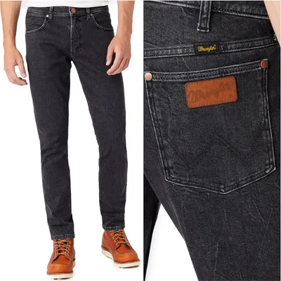 Produktbild von WRANGLER, Herren Jeanshosen, Slim fit, LARSTON, W33 L34, Schwarz, Jeans, baggyjeans, buggy