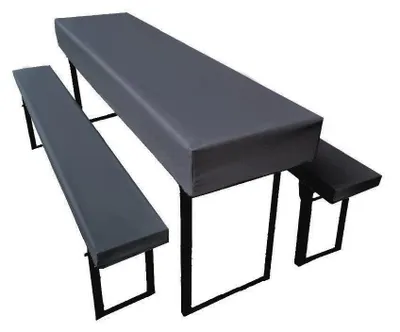Immagine prodotto di Set coprituavola e copribanchi - Antracite - 170 x 46 cm - Set da 3 pezzi
