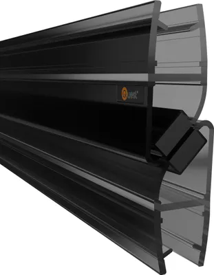 Zdjęcie produktu dla QUEST Uszczelka prysznicowa magnetyczna kątowa 200 cm czarna, 2 sztuki