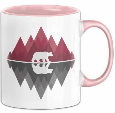 Produktbild von Bär Tierliebhaber Tasse Geschenk Lustige Geschenkidee Spruch (Rosa)