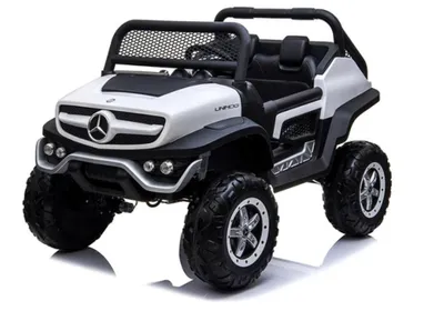 Produktbild von Mercedes UNIMOG Geländewagen 2-Sitzer Kinderauto Kinderelektroauto Kinderfahrzeug 4x45W 12V 14AH Elektroauto SUV BUGGY Weiß