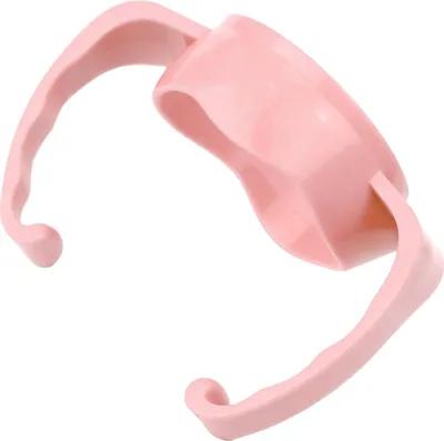 Image de Poignée pour biberon, col large, accessoire souple et flexible, verre, rose