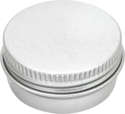 1 Aluminium-Dose rund Schraubdeckel alugrau 20ml