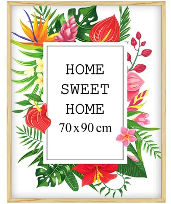 Produktbild von MG Design Natural Bilderrahmen 70 x 90 cm - Aus echtem Holz mit Acrylglas, zum Aufhängen & Aufstellen, für Fotos, Poster & Puzzle
