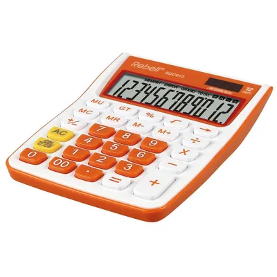 Produktbild von Rebell SDC912 - Desktop - Einfacher Taschenrechner - 12 Ziffern - 1 Zeilen - Batterie/Solar - Orange