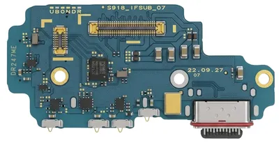 Image de Clappio, port de charge USB-C avec lecteur de carte SIM et microphone, pour Samsung Galaxy S23 Ultra, couleur bleue