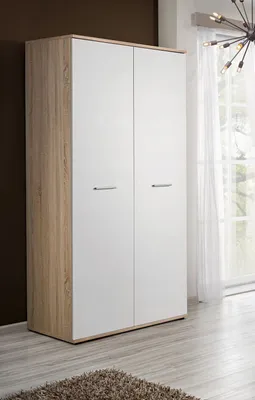 Produktbild von Kinderkleiderschrank EMAN – Breite 90 cm, Sonoma-Eiche/Weiß