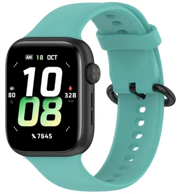 Image de Bracelet de remplacement en silicone souple pour Honor Watch 5, design uni, fermoir, couleur turquoise