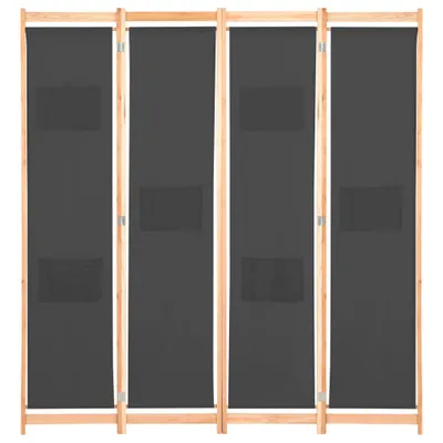 Zdjęcie produktu dla Parawan 4-Panelowy, Szary, 160X170X4 Cm, Tkanina Lumarko!