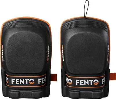Immagine prodotto di Fento - Ginocchiere rigide "Original" (confezione da 2) FS11954 (taglia unica) (nero/arancio)