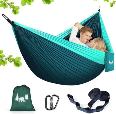 Produktbild von Famanu Outdoor-Hängematte 300 x 200 cm - für 2 Personen, blau