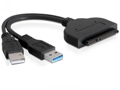 Image de Delock 61883 SATA Adapter Delock SATA 22pin -> USB3.0 A +USB A St/St