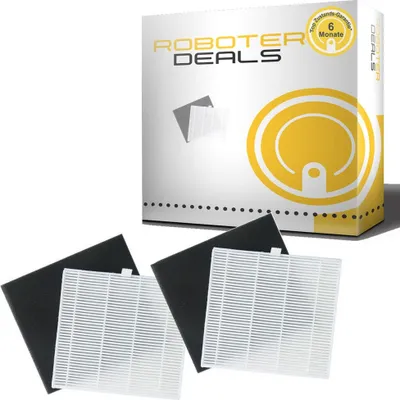 Produktbild von Feinstaubfilter (2 Stück) mit Filterschutz für ILIFE und ZACO V80 & V85 Modelle