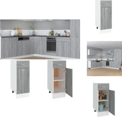 Obrázok produktu pre vidaXL Spodná skrinka so zásuvkou Grey Sonoma 30x46x81,5 cm - Kuchynské linky
