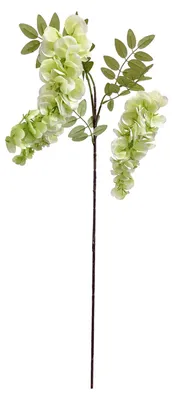 Produktbild von Künstliche Glyzinie mit grünen Blättern, UV-beständig, künstliche Blumendekoration für drinnen und draußen, Zuhause, Hochzeiten und Partys