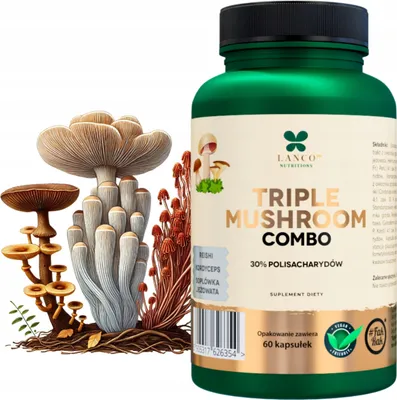 Obrázok produktu pre Trojitá kombinácia húb 600Mg Levia hriva Reishi Cordyceps