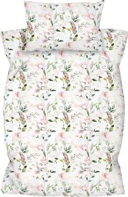 Produktbild von Amilian Kinderbettwäsche 2-teilig – 100×135 & 40×60 cm – 100 % Baumwolle, Hotelverschluss – für Babybett, Kleinkinderbett & Gitterbett