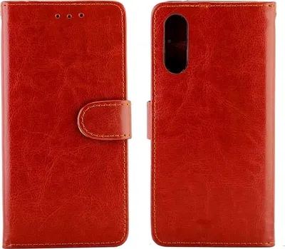 Produktbild von Mobigear Wallet  Samsung Galaxy A90 Hülle Klapphülle Geldbörse - Braun