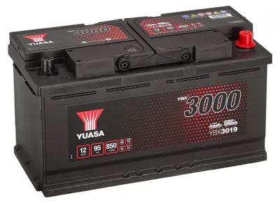 Productafbeelding van Yuasa autobatterij SMF YBX3019, 12V, 95Ah, poolaansluiting T1, artikelnummer: YBX3019