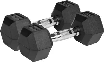 Rebel Active HEX Kurzhantel-Set 2 × 6 kg aus gummiertem Gusseisen
