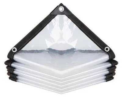 Immagine prodotto di Telo impermeabile trasparente per proteggere mobili da giardino e piante. Dimensioni: 2 x 2,5 metri. Resistente alle macchie