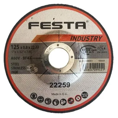 Obrázek produktu pro Kotouč řezný FESTA INDUSTRY na kov 125x0.8x22.2mm