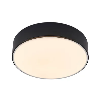 Produktbild von Lindby LED-Deckenleuchte Simera, Ø 30 cm, schwarz, dimmbar