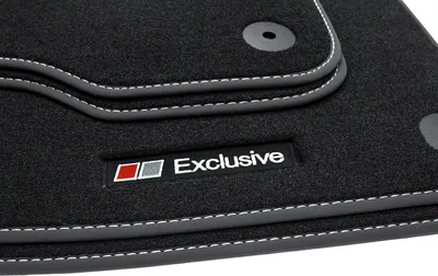 Produktbild von Exclusive Line Fußmatten passend für Audi A4 B5 8D Avant Kombi S-Line 1999-2001, Naht:Silber
