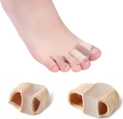 Produktbild von 2 Paar Hallux Valgus Zehenspreizer Kit，Zehentrenner Silikon Universalgröße, Überlappende Zehen Zehenspreizer Silikon,Korrektur für Pediküre Zehenkorrektur Hallux Valgus Schiene Ballenschutz, Blasen