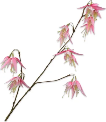 Productafbeelding van Kunstbloemen van Silk-ka – Zijden bloemtak, fuchsia, roze-wit, 85 cm