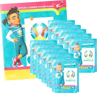 Produktbild von Panini - EURO 2020 Preview - Sammelsticker - 1 Album + 10 Tüten