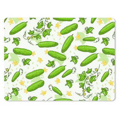 Produktbild von MuchoWow® Mauspad Mousepad Gurke - Gemüse - Muster 23x19 cm - Mousepads - Maus Mat - Pad - Mausunterlage - Schreibtischunterlage - Mauspad