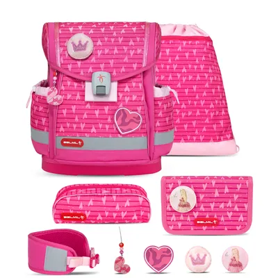 Produktbild von Classy Plus Princess Schulranzen Set 6-teilig mit extra Hüftgurt