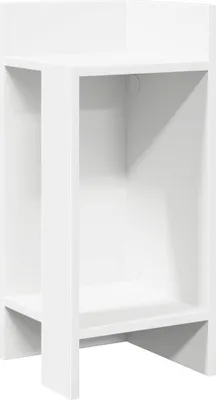 Obrázok produktu pre Bočné stolíky 2 ks s policou biele 25,5x27x60 cm