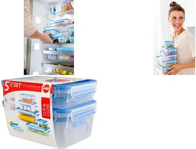 Produktbild von Emsa SA. Frischaltedosen-Set 5-tlg., Clip & Close