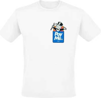 Produktbild von Monopoly T-Shirt Herren Pay Me weiß Fan-Merch, Gaming 100% Baumwolle S
