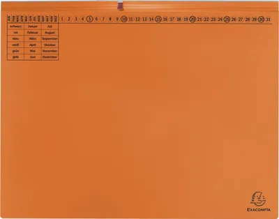 Produktbild von Exacompta 25x Exaflex, Kanzlei Hängehefter, 2x Abheft, Links, Orange, 370309B
