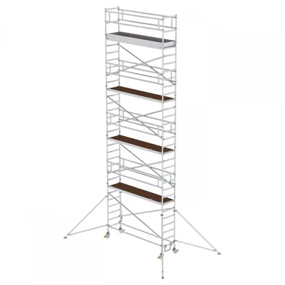 Produktbild von Günzburger Steigtechnik Rollgerüst 0,75 x 3 m mit Ausleger Plattformhöhe 8,35 m - 156846
