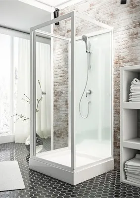 Produktbild von Komplettdusche SCHULTE Juist II 80 x 80 x 210 cm alpinweiß